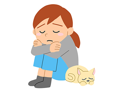 落ち込んでいる人のイメージ