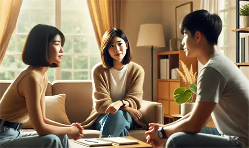 夫婦でセッションを受けるイメージ