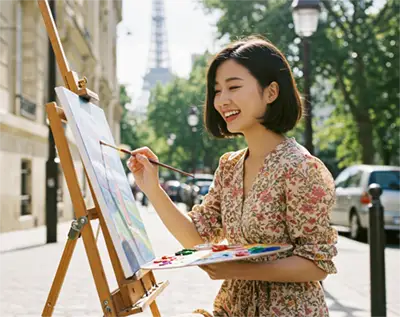 パリで絵を描く人