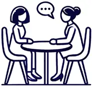 質問に答えるイメージ